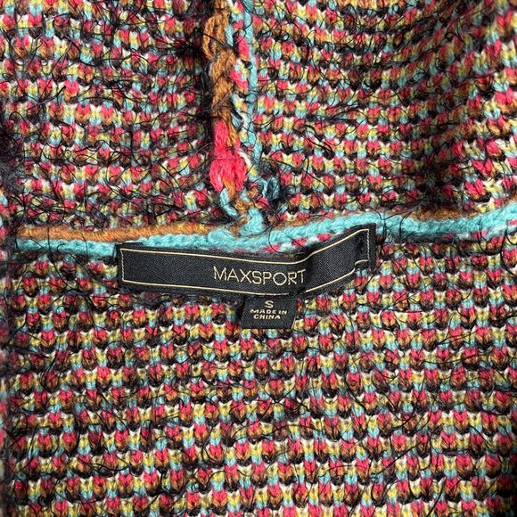 MAXSPORT SWEATER CARDIGAN AZTEC TRIBAL COLORFUL COZY SIZE S HOODED FALL AUTUMN - Picture 5 of 9